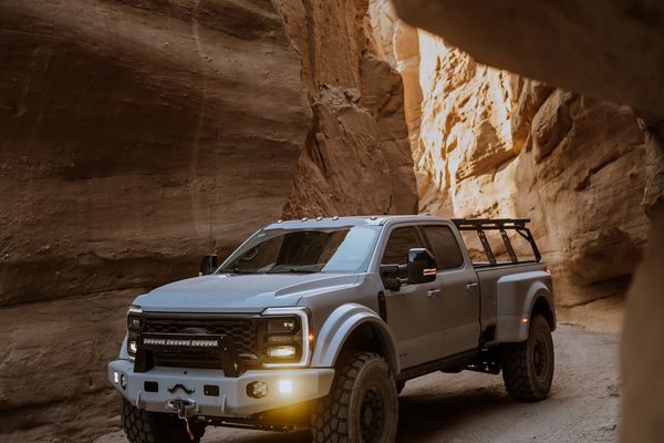 Truman Motors build loaded for overlanding in a slot canyon